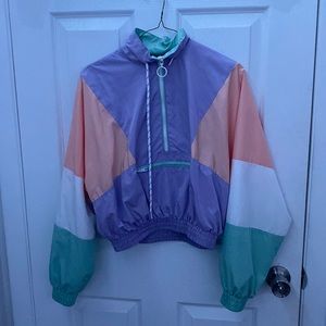 crop top jacket multicolor